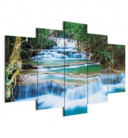 Quadro - Blue Waterfall in Kanchanaburi, Thailand