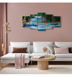 Quadro - Blue Waterfall in Kanchanaburi, Thailand