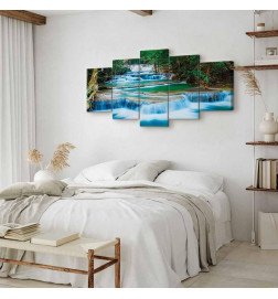 Paveikslas - Blue Waterfall in Kanchanaburi, Thailand