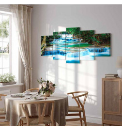 Canvas Print - Blue Waterfall in Kanchanaburi Thailand