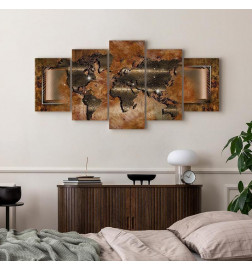 Leinwandbild - Steel Map