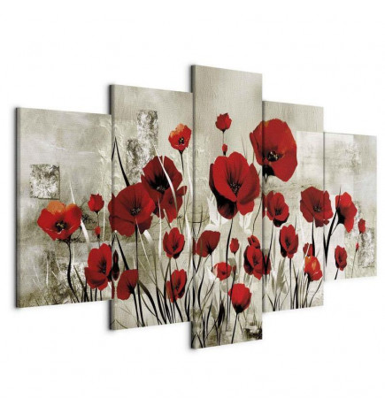 Schilderij - Scarlet Field