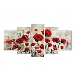 Schilderij - Scarlet Field