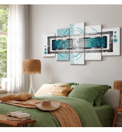 Schilderij - Turquoise blizzard