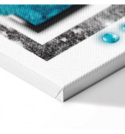 Schilderij - Turquoise blizzard