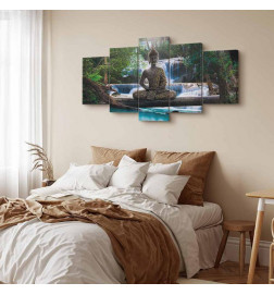 Quadro - Buddha and waterfall