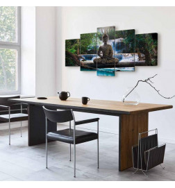 Canvas Print - Buddha and waterfall