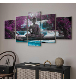 Cuadro - Waterfall and Buddha