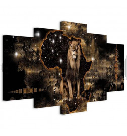 Quadro - Golden Lion (5 Parts) Wide