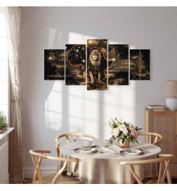 Cuadro - Golden Lion (5 Parts) Wide