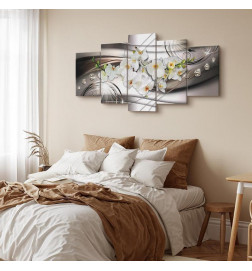 Schilderij - Orchid with Diamonds