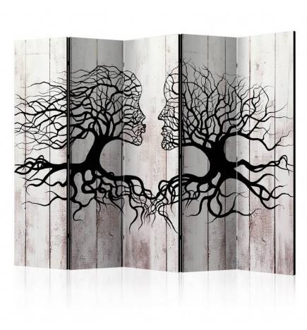 5-teiliges Paravent - A Kiss of a Trees II [Room Dividers]