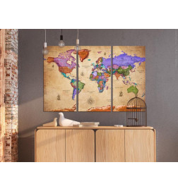 Decorative Pinboard - Colourful Travels (3 Parts)