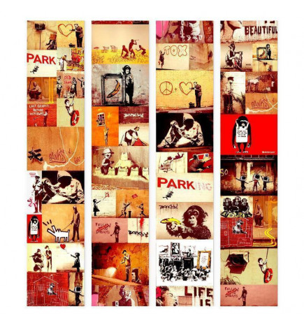Behang - Collage - Banksy