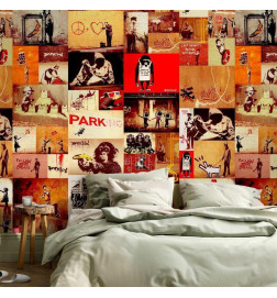 Behang - Collage - Banksy