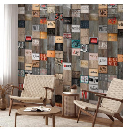 Wallpaper - Wooden Inscription