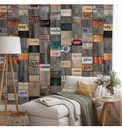 Wallpaper - Wooden Inscription