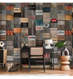 Wallpaper - Wooden Inscription