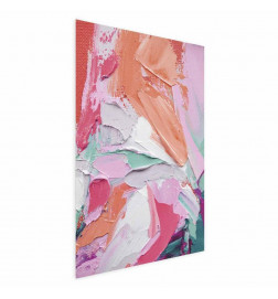 Plakat - Pink Palette - vibrant shades of pink, orange, and green on canvas