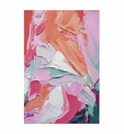 Plakāts - Pink Palette - vibrant shades of pink, orange, and green on canvas