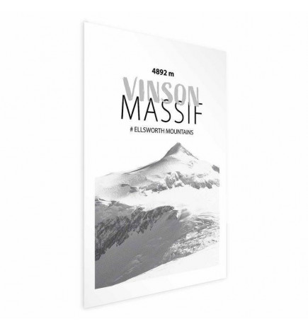 Poster - The majestic Vinson Massif mountain peak, crown of mountains, mountain landscape
