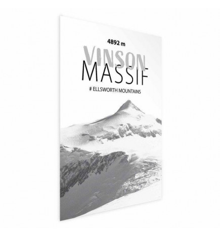 Plakatas - The majestic Vinson Massif mountain peak, crown of mountains, mountain landscape
