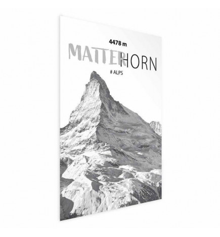 Juliste - The majestic Matterhorn mountain peak, crown of mountains, mountain landscape