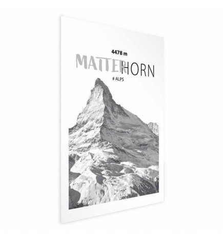 Poster - The majestic Matterhorn mountain peak, crown of mountains, mountain landscape