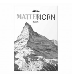 Juliste - The majestic Matterhorn mountain peak, crown of mountains, mountain landscape