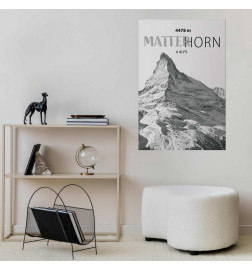 Poster - The majestic Matterhorn mountain peak, crown of mountains, mountain landscape