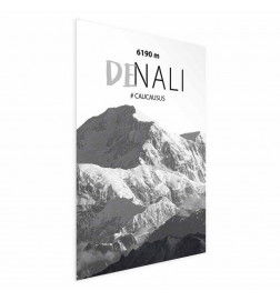Juliste - Majestic mountain peak Denali mountain crown mountain landscape
