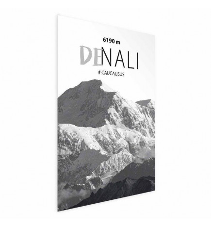 Juliste - Majestic mountain peak Denali mountain crown mountain landscape