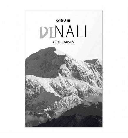 Juliste - Majestic mountain peak Denali mountain crown mountain landscape