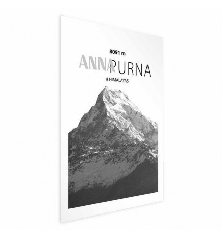 Juliste - Majestic mountain peak Annapurna mountain crown mountain landscape