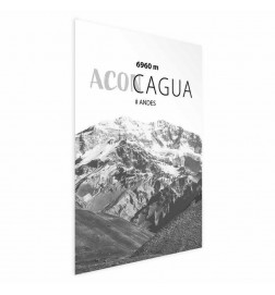 Plakatas - The majestic peak of Aconcagua mountain crown mountain landscape