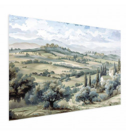 Juliste - Landscape with Sunny Green Fields