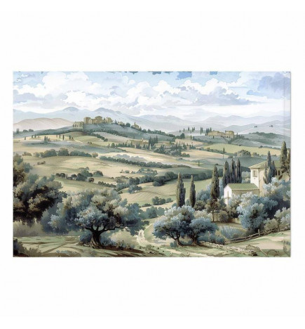 Juliste - Landscape with Sunny Green Fields