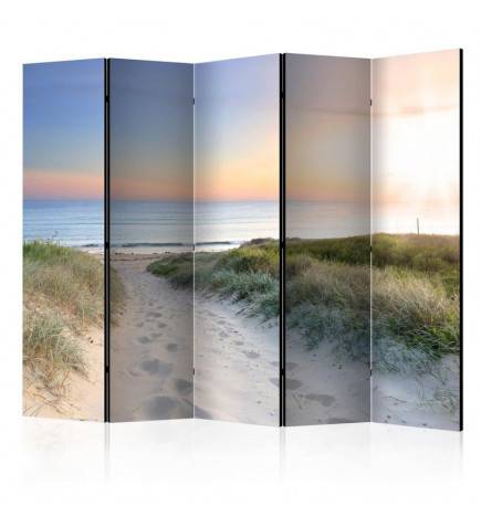 172,00 €Paravent 5 volets - Morning walk on the beach II [Room Dividers]