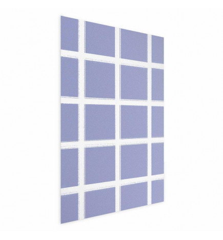 Plakatas - White Lines - a grid with large gaps on a blue background