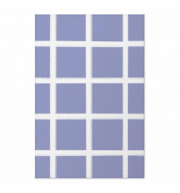 Plakatas - White Lines - a grid with large gaps on a blue background