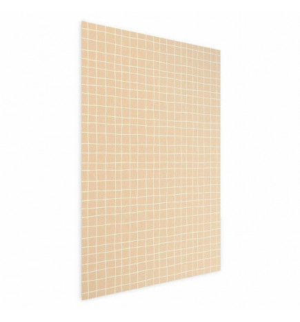 Plakatas - Lines and Noise - a wavy grid in shades of orange