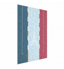 Plakat - Illustration of a Pool Against the French Flag