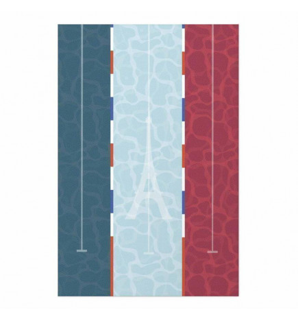 Plakat - Illustration of a Pool Against the French Flag