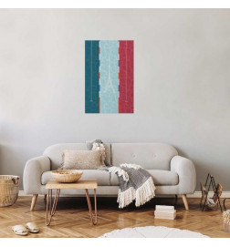 Plakatas - Illustration of a Pool Against the French Flag