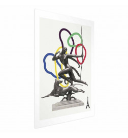 Juliste - Collage Graphic - Woman Shooting a Bow