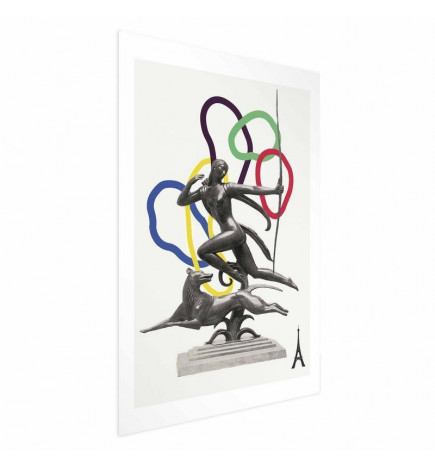 Plakāts - Collage Graphic - Woman Shooting a Bow