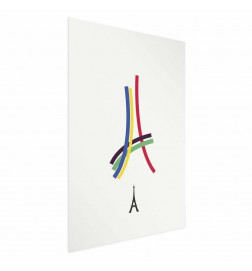 Plakatas - Eiffel Tower - Colored Graphic - Abstraction