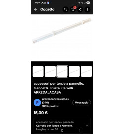 tenda su misura  + binario + 4 pannelli