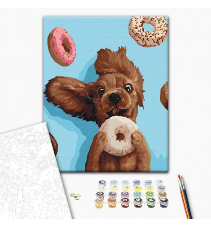 Cuadro para colorear - Doggy joy