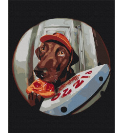 Quadro fai da te - Delivery of tasty pizza